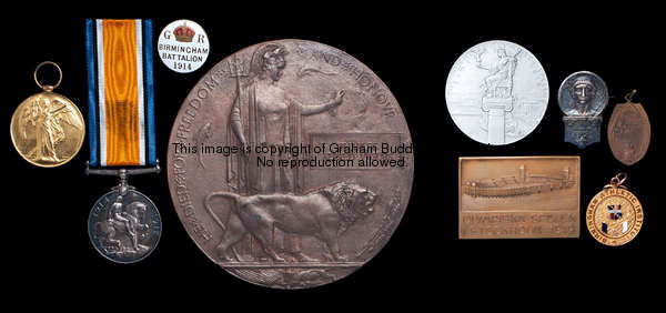 The collection of the British Olympic gymnast Charles Alfred Vigurs, comprising:  i) a 1912 Stockhol...