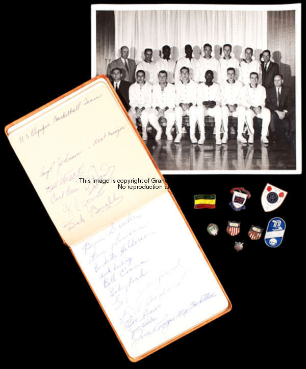 1956 Melbourne Olympic Games memorabilia including an autograph album with the signatures of the ori...