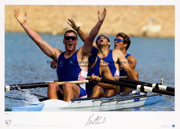 Signed colour photographic prints of Steve Redgrave and Matthew Pinsent, originally published by Big...