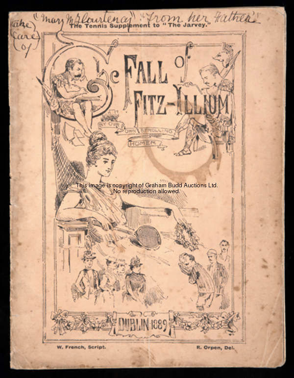 Extremely rare 'Fall of Fitz-Illium' Booklet [The Tennis Supplement to 'The Jarvey'] (Dublin, 1889) ...