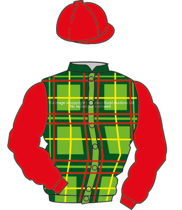 BHA SALE OF RACING COLOURS: MCINTYRE TARTAN, RED sleeves and cap