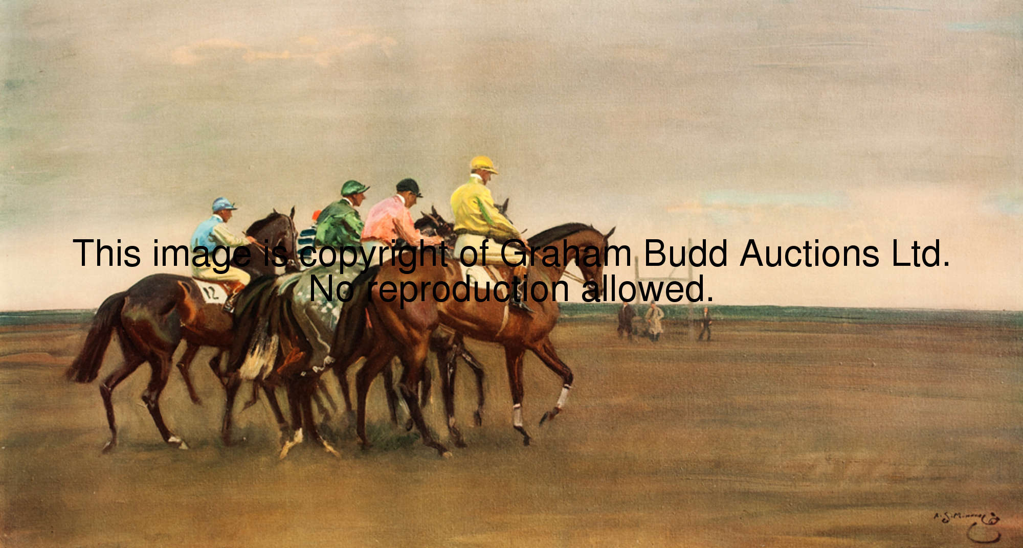 A trio of prints after Sir Alfred Munnings, AFTER THE RACE; BEFORE THE RACE, NEWMARKET; [NEWMARKET] ...