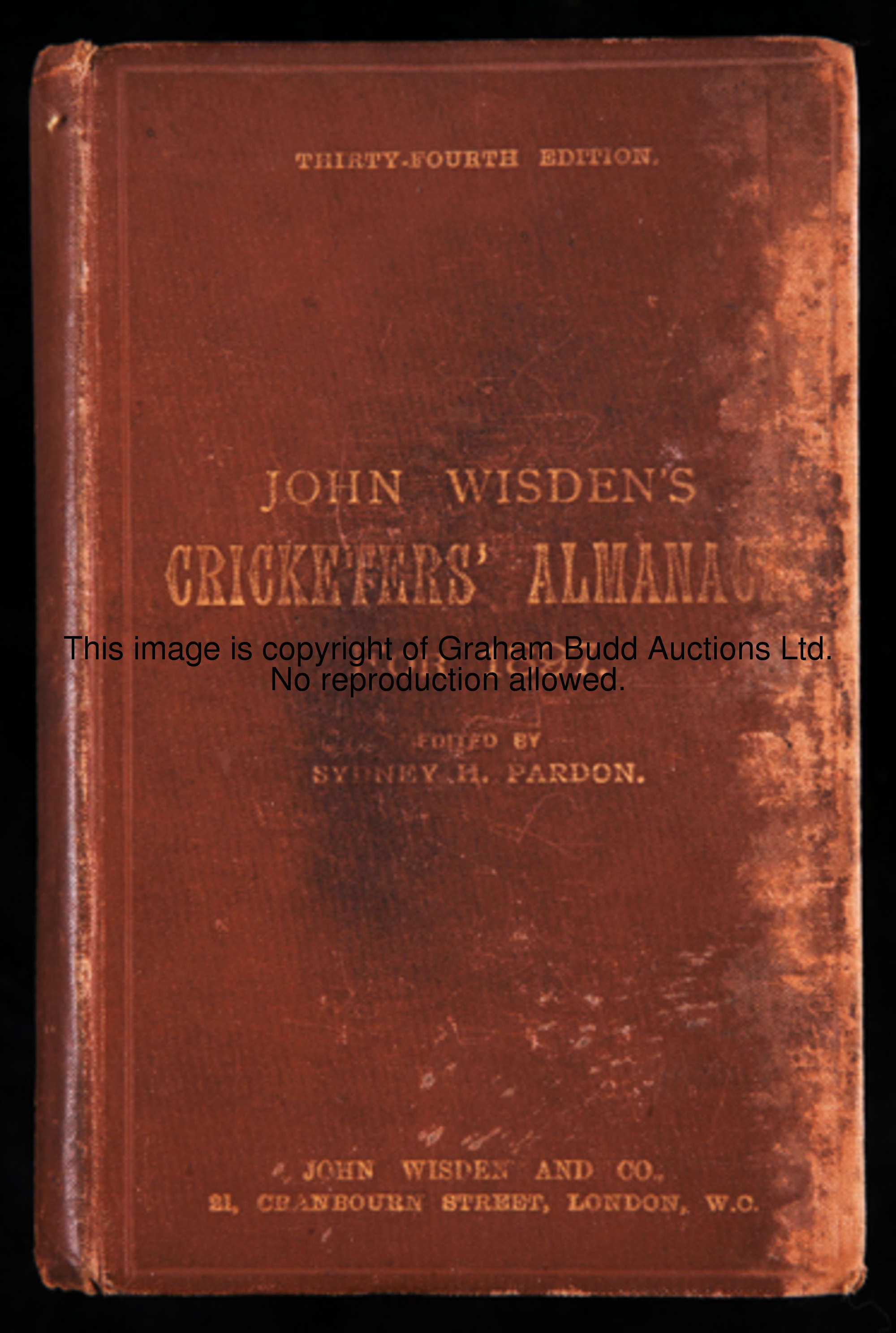 John Wisden's Cricketers' Almanack 1897, original hardback, wear to covers