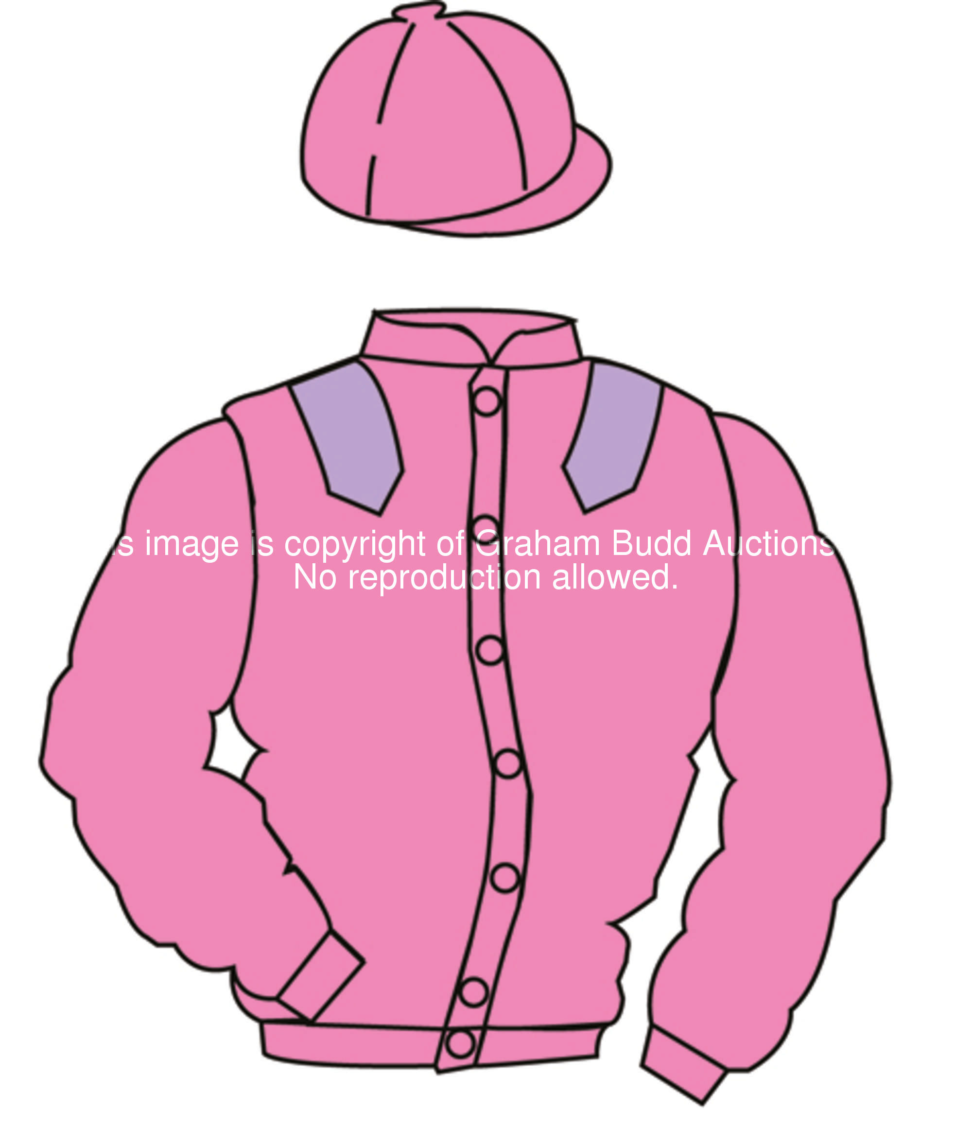 BHA SALE OF RACING COLOURS: PINK, MAUVE epaulets