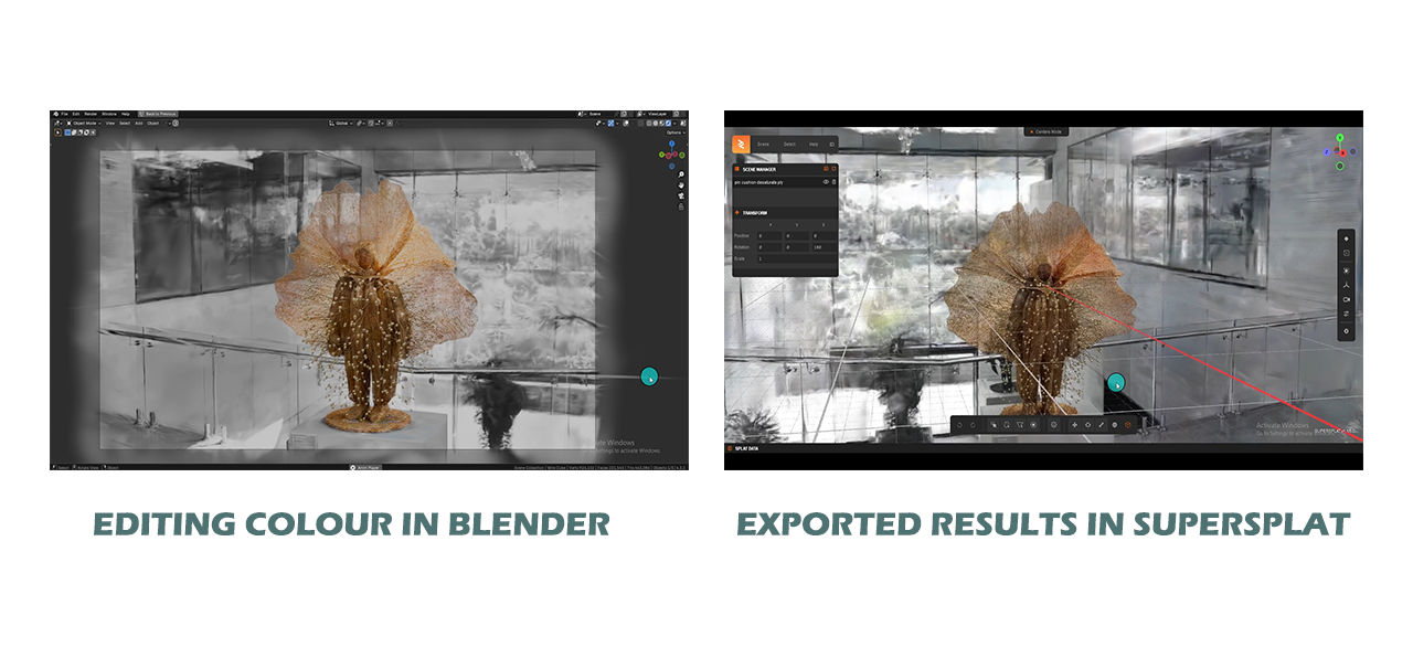 在Blender中编辑的3DGS场景并导出供其他查看器使用