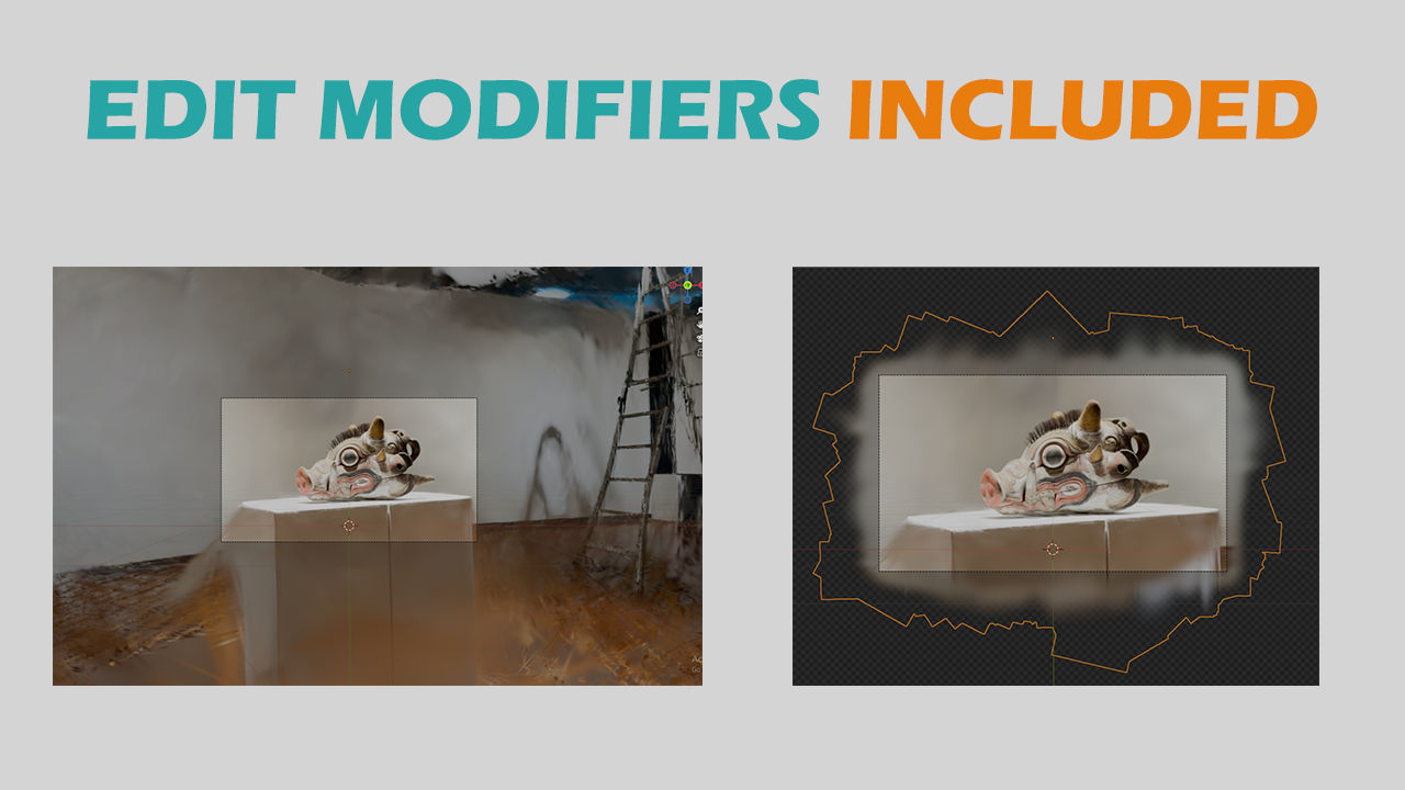 在Blender中对3DGS内容应用相机剔除和编辑修改器
