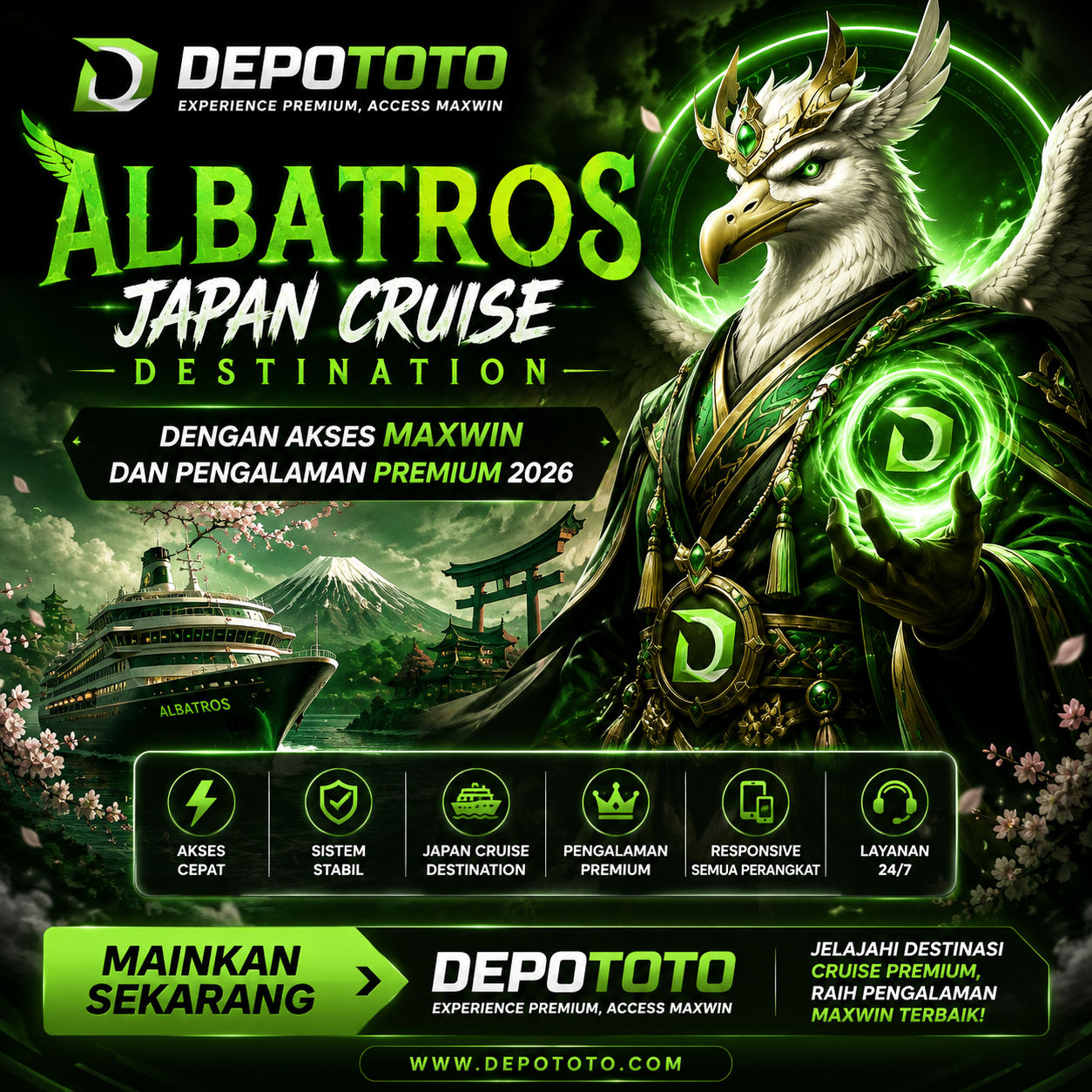 DEPOTOTO | Albatros Japan Cruise Destination dengan Akses Maxwin, dan Pengalaman Premium 2026