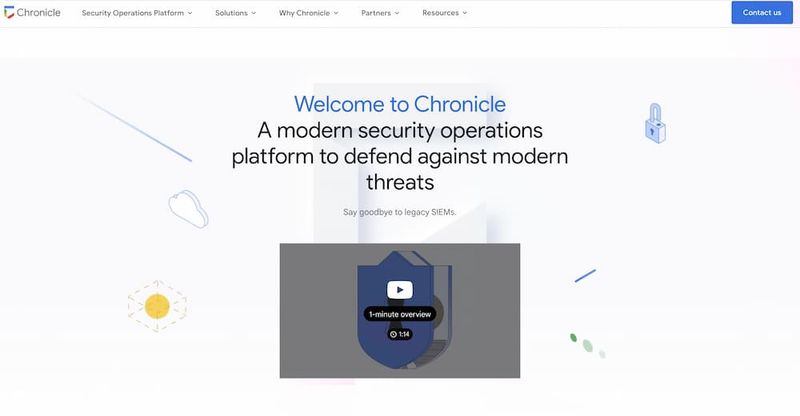 Chronicle Security landing page
