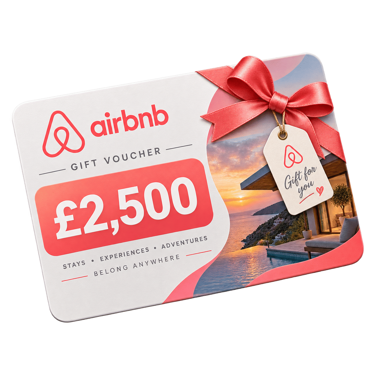 £2500 AirBnb Voucher