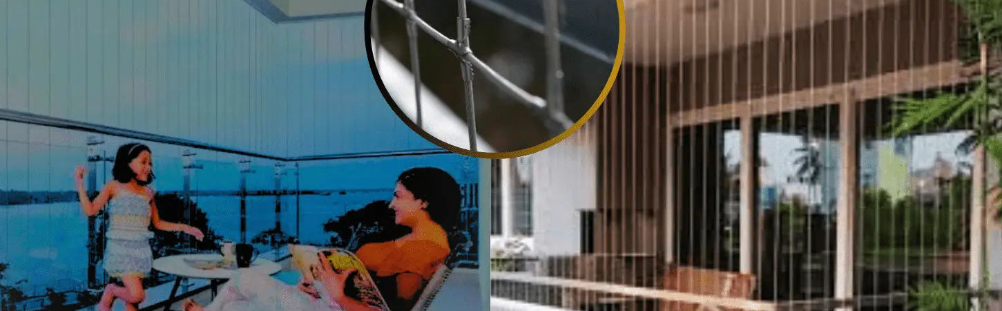 Invisible balcony grill for safety and security by Kushal Kraft