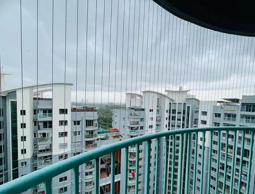 Invisible grill installation at Vasundhara Palm, Bariyatu Ranchi