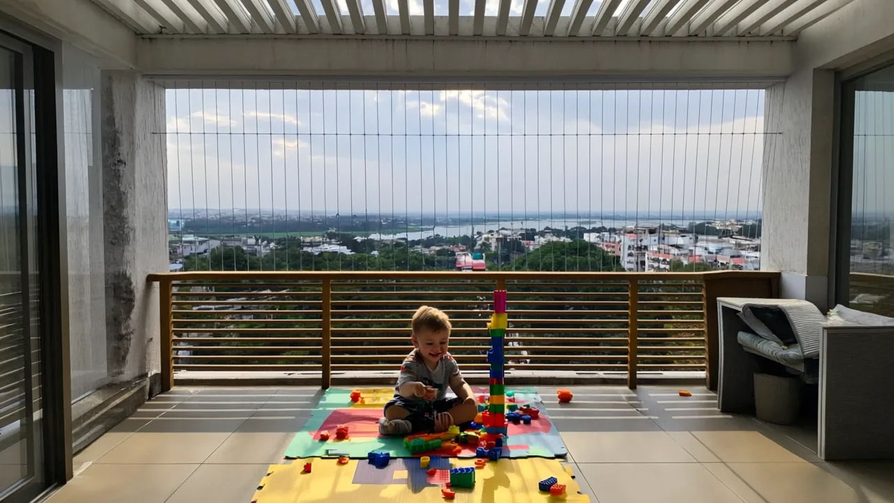 balcony safety grill in ranchi for kids