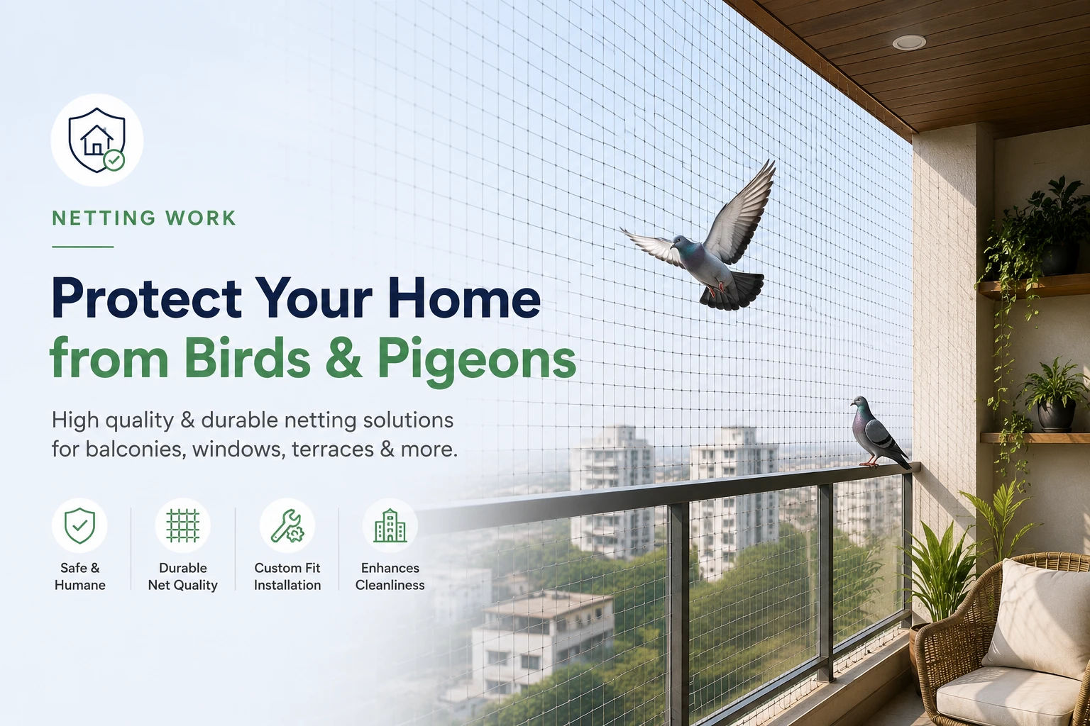 Nettingwork Bird Protection Banner