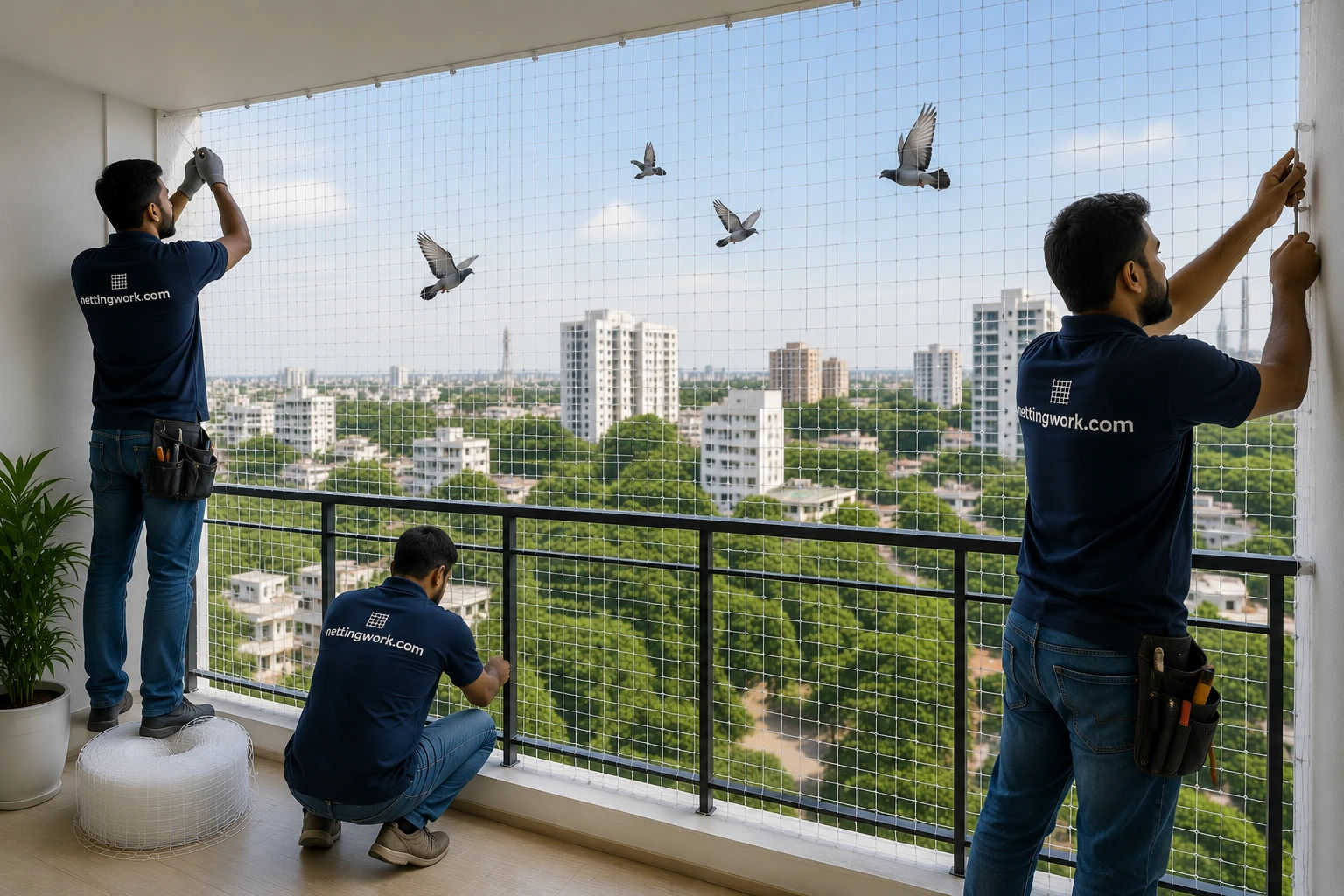 Nettingwork Professional Bird Net Installation