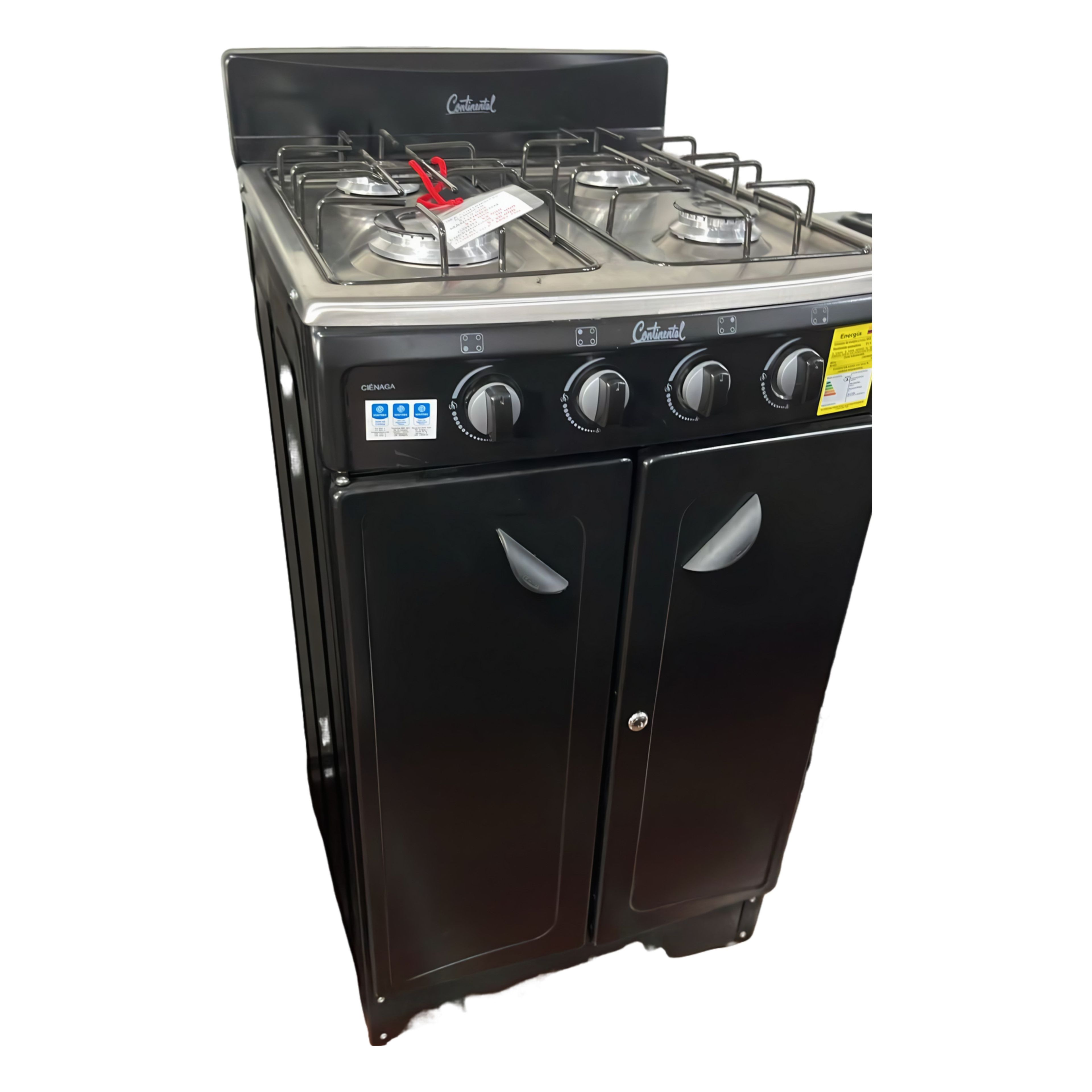 Estufa Continental con Gabinete – Gas Natural / Propano (Color Negro)