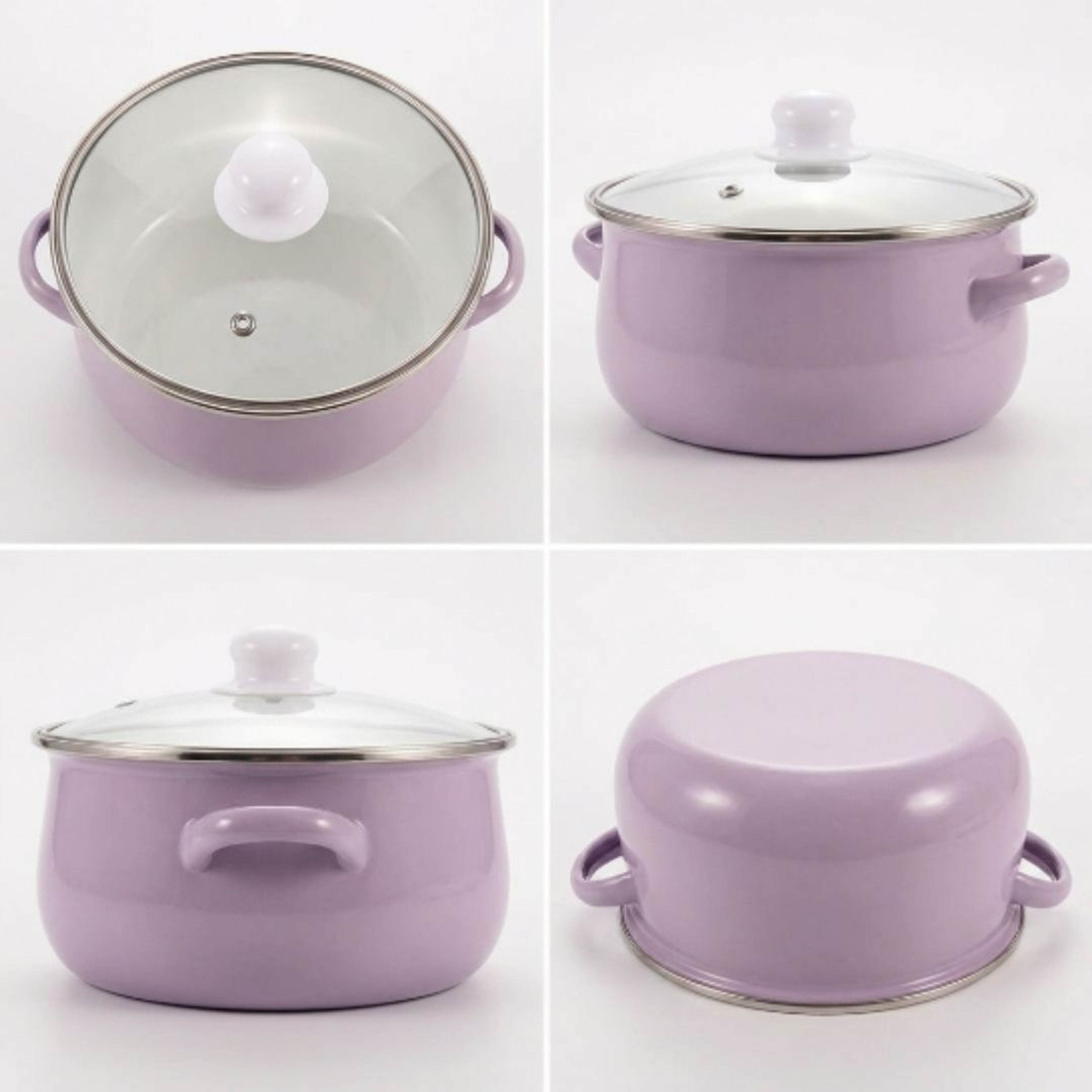 Olla Universal Peltre Atelier 20 CM + Tapa de Vidrio