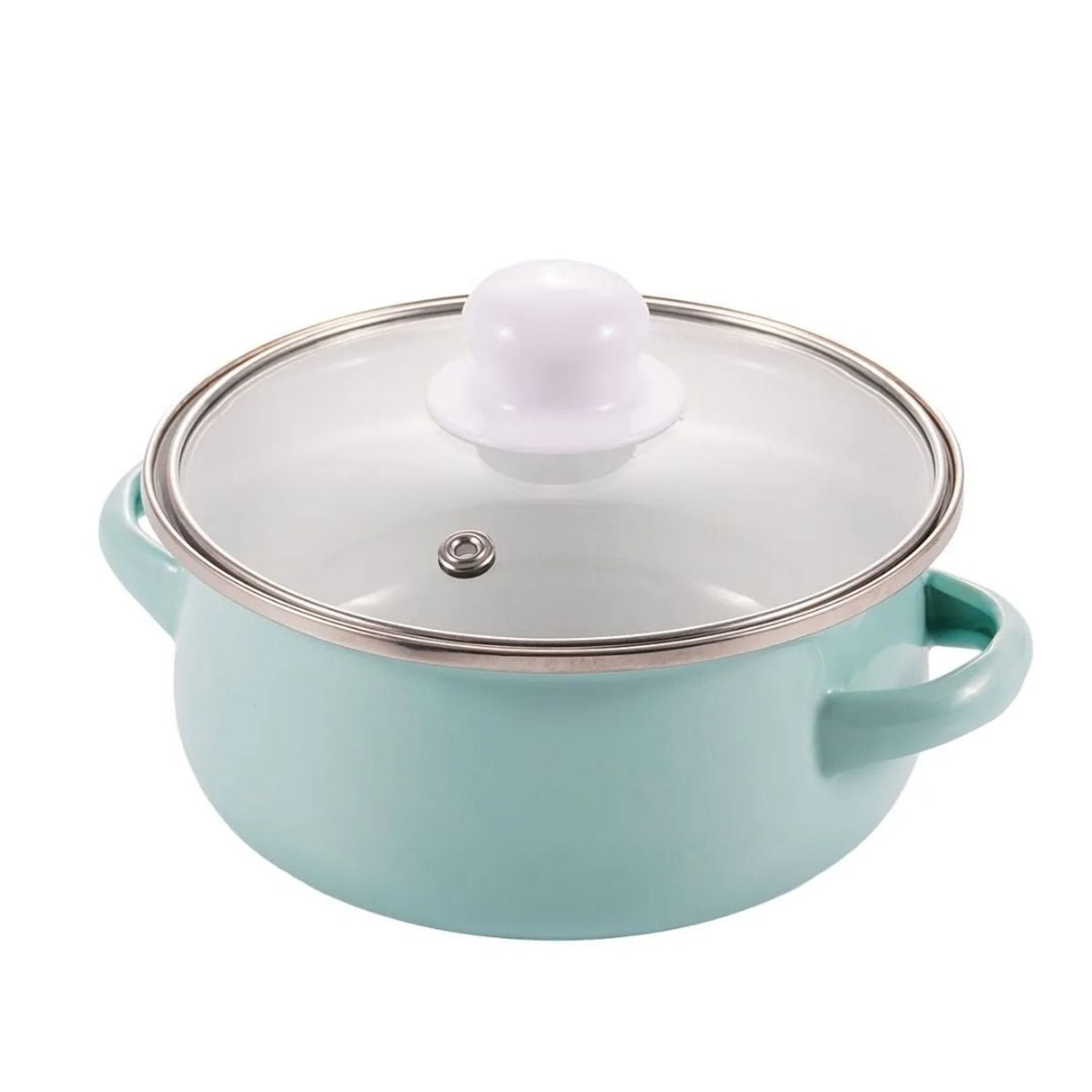 Olla Universal Peltre Atelier 16 CM + Tapa de Vidrio