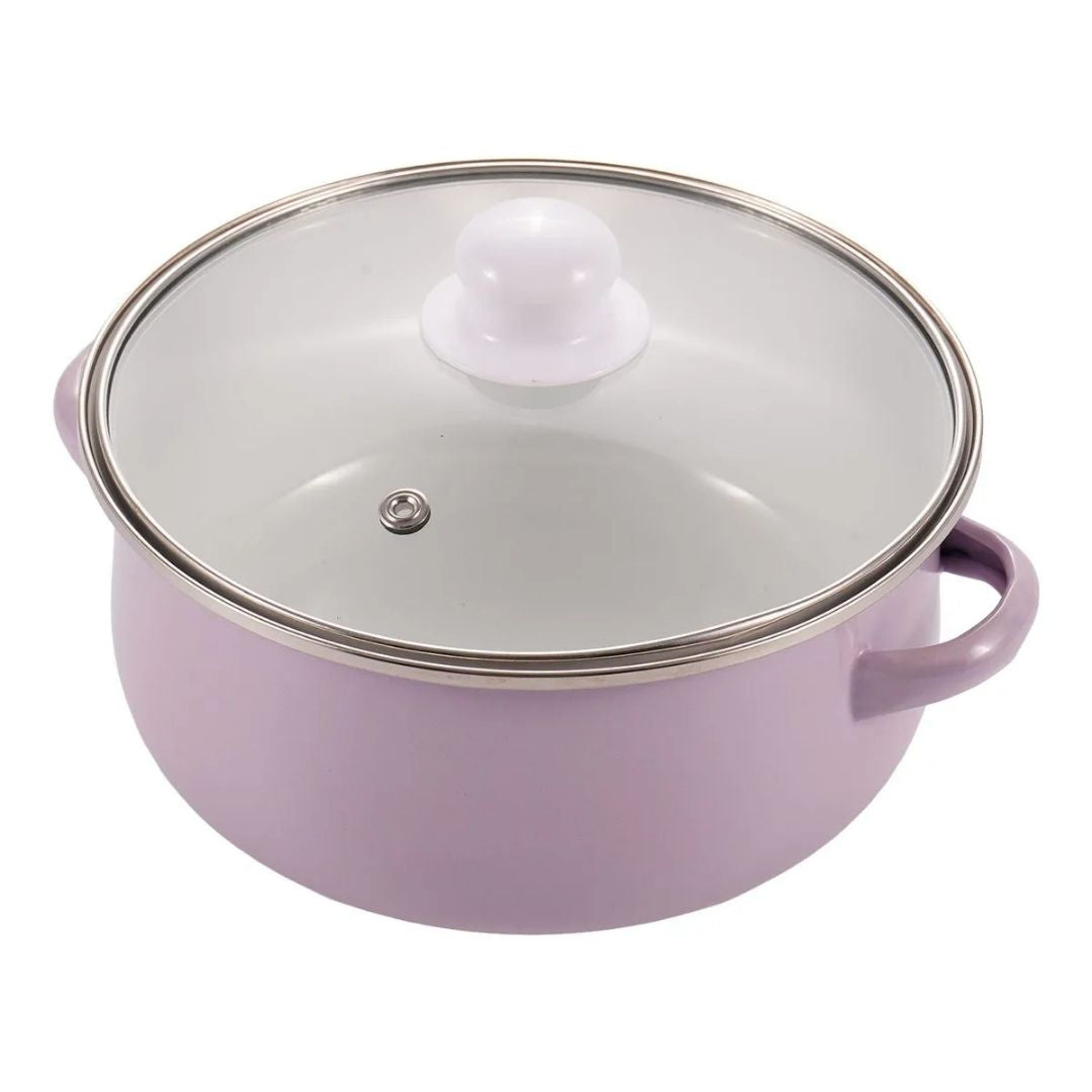 Olla Universal Peltre Atelier 20 CM + Tapa de Vidrio