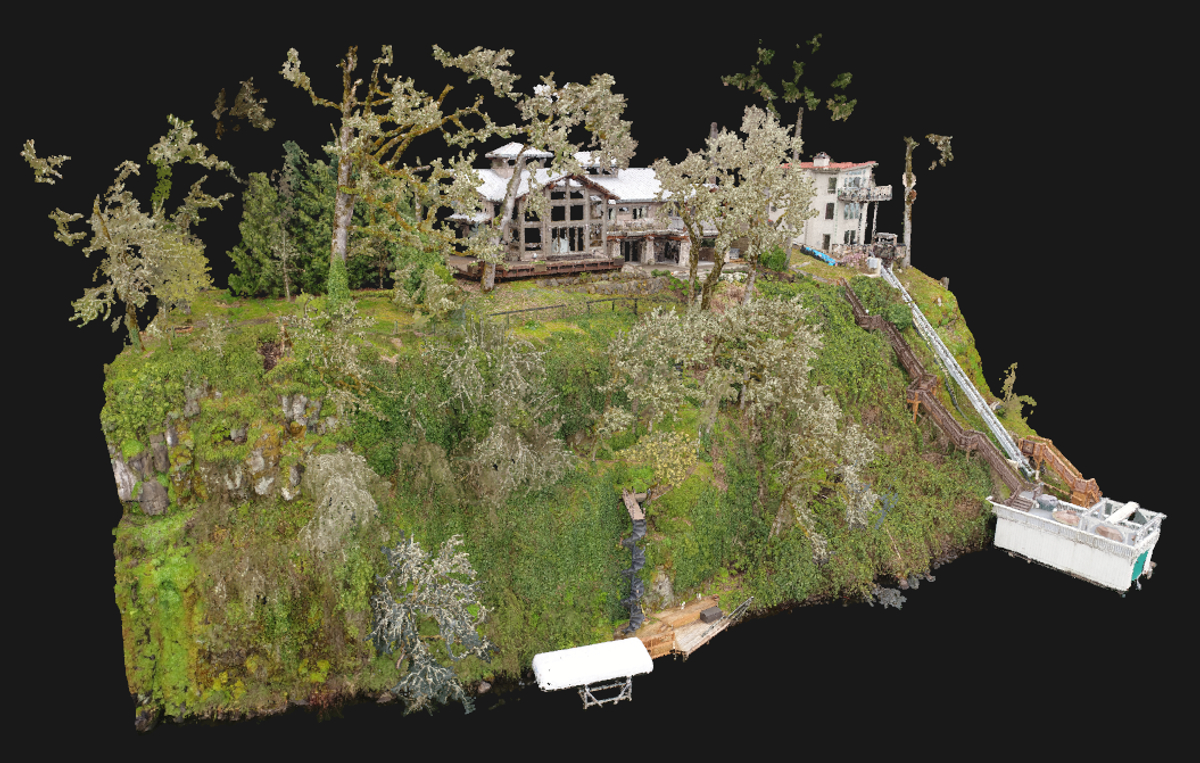 Cliff face point cloud (screenshot from the software)