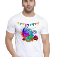Printed Holi Tshirt with Happy Holi design