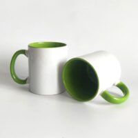 Sublimation Inner Color Handle Mug Green