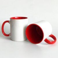Sublimation Inner Color Handle Mug Red