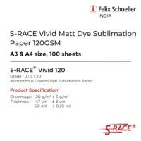 S-RACE Vivid 120 Dye Sublimation Paper specification