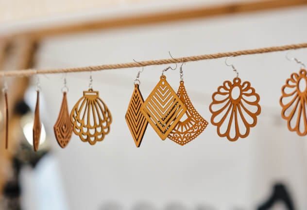 Manufacturer of Laser Cut Wooden Earrings