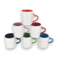 Sublimation Inner Color Heart Handle Mugs
