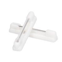 White Plastic Badge Pins for Sublimation