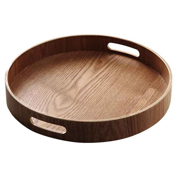 wooden serving tray set