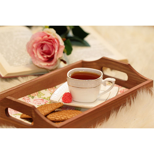 wooden serving tray set