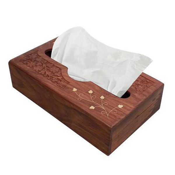 wooden tissue box