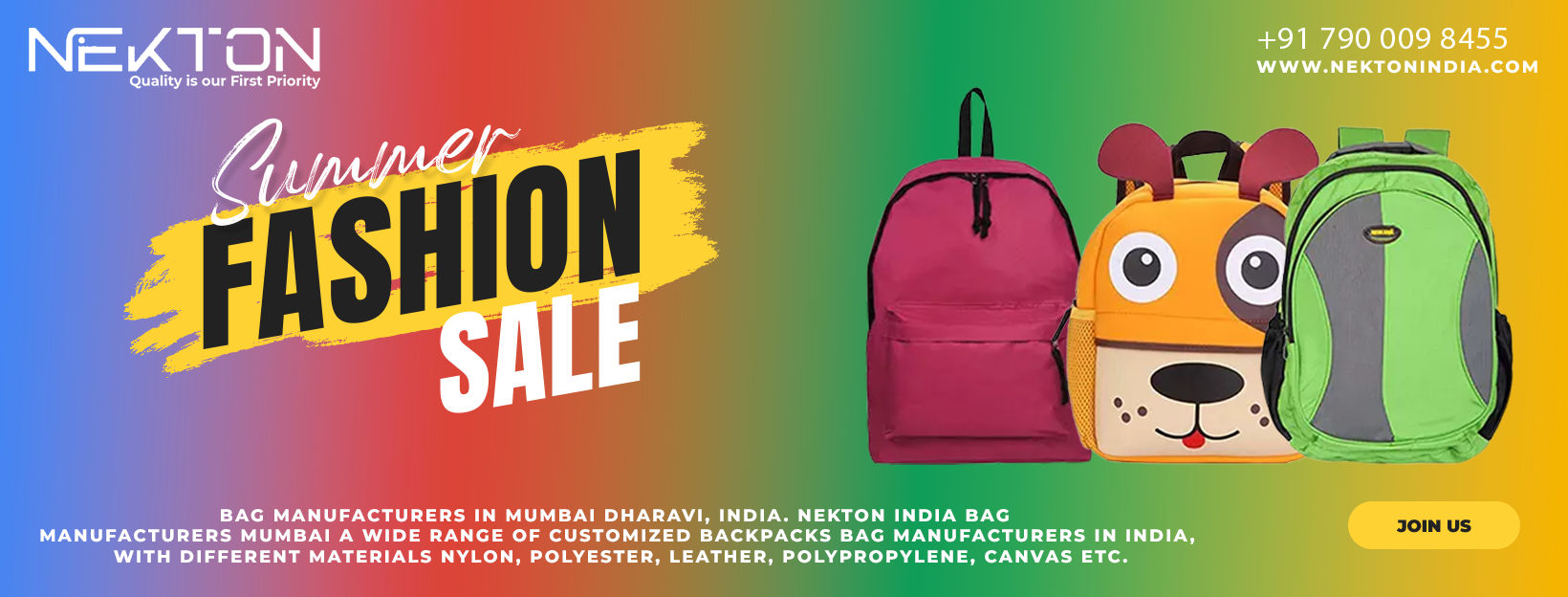 school bag manufacturers in mumbai