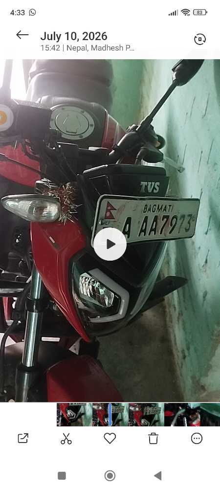 Used 2022 TVS Raider  bike for sale in Kathmandu - Image 2 of 2