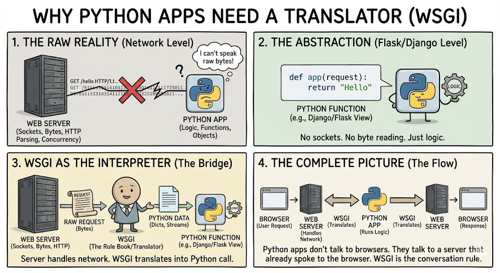 Whsgi Server Python WSGI Explained: How Gunicorn Connects Python Apps to the Web | Akash ...