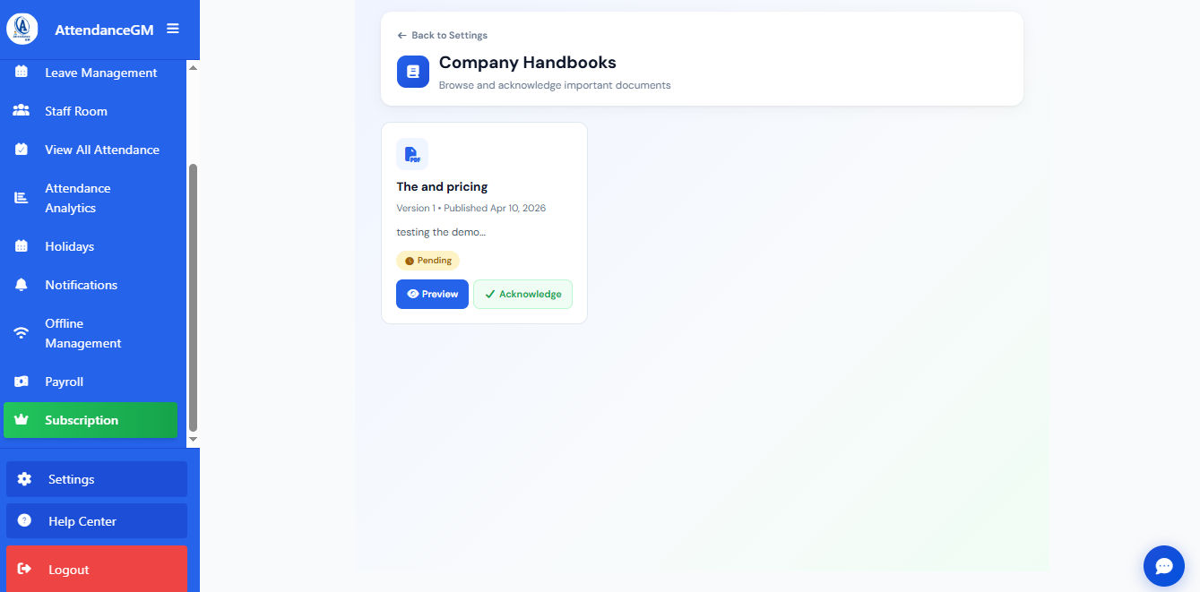 Company Handbook