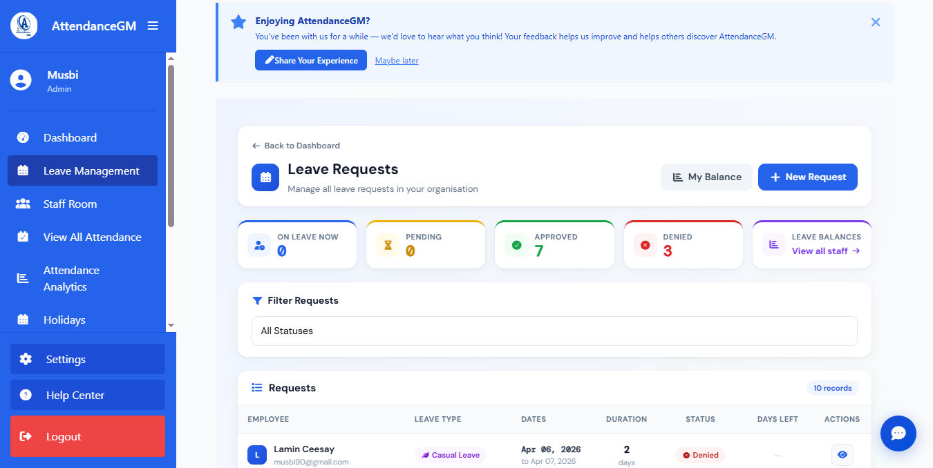 Leave Request