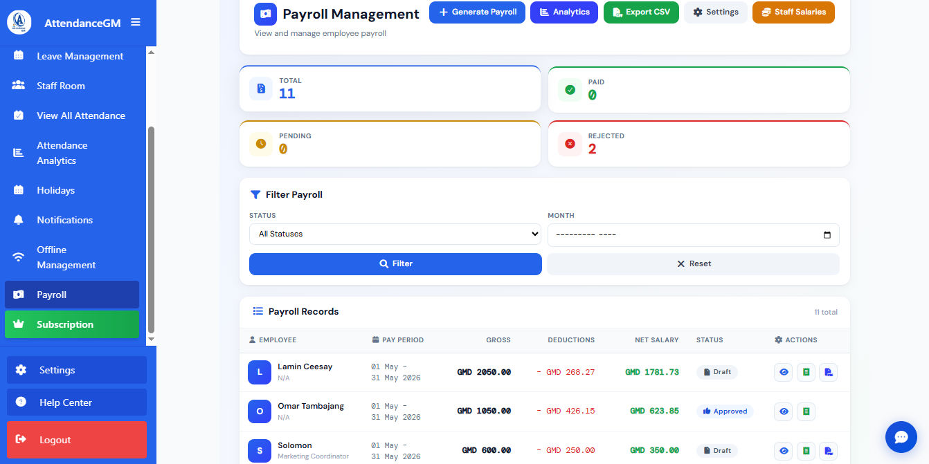 Payroll