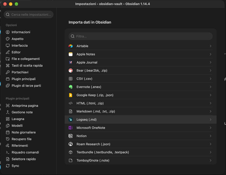 importer plugin has logseq option importer plugin has logseq option