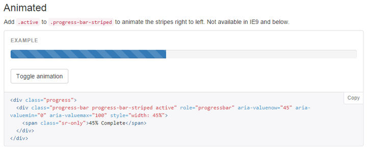 Bootstrap 3 progress bar
