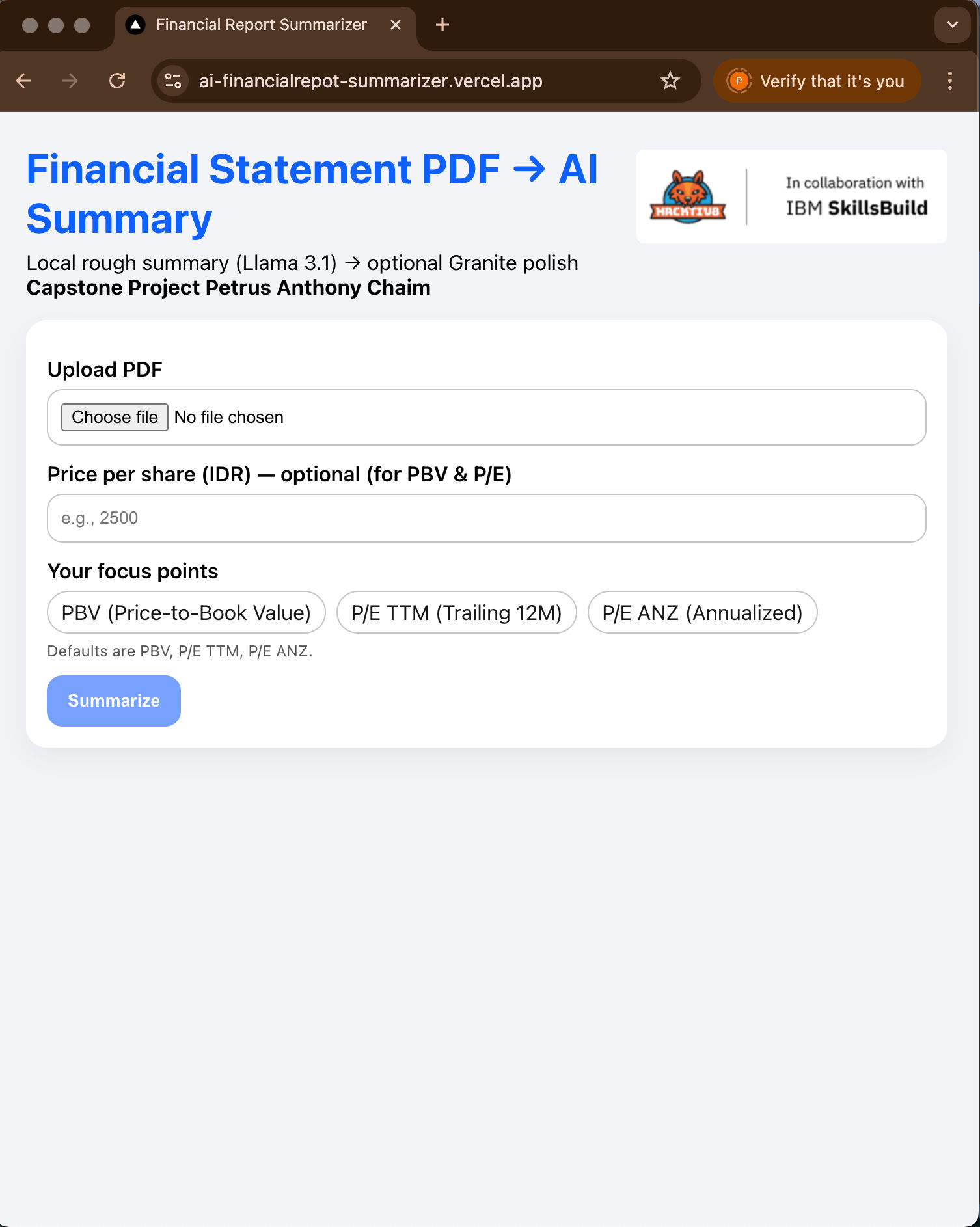 Financial Report Summarizer