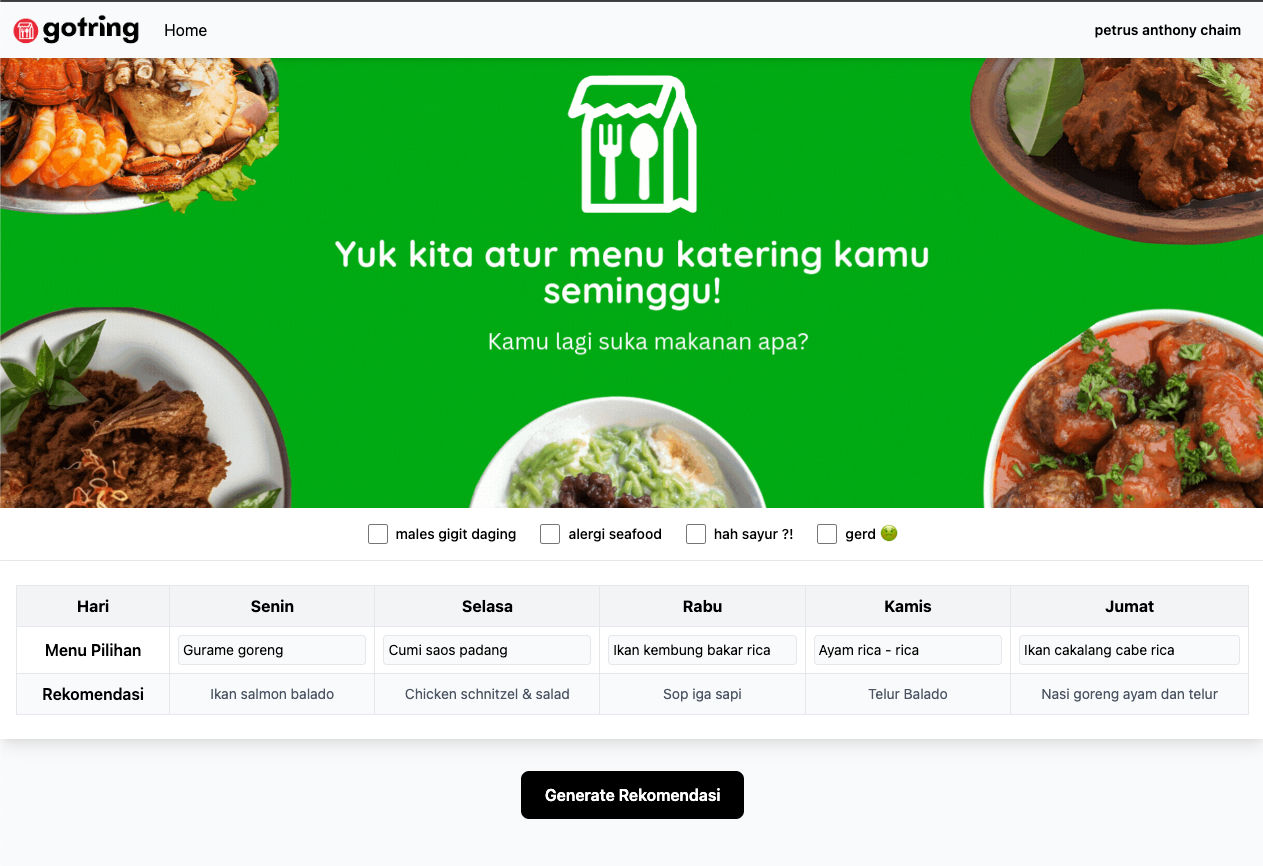 Gotring (Auto Generated Catering Web App)