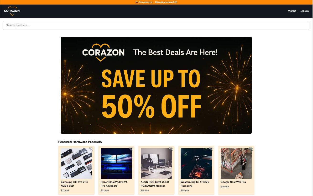 Corazon (Ecommerce Web App)