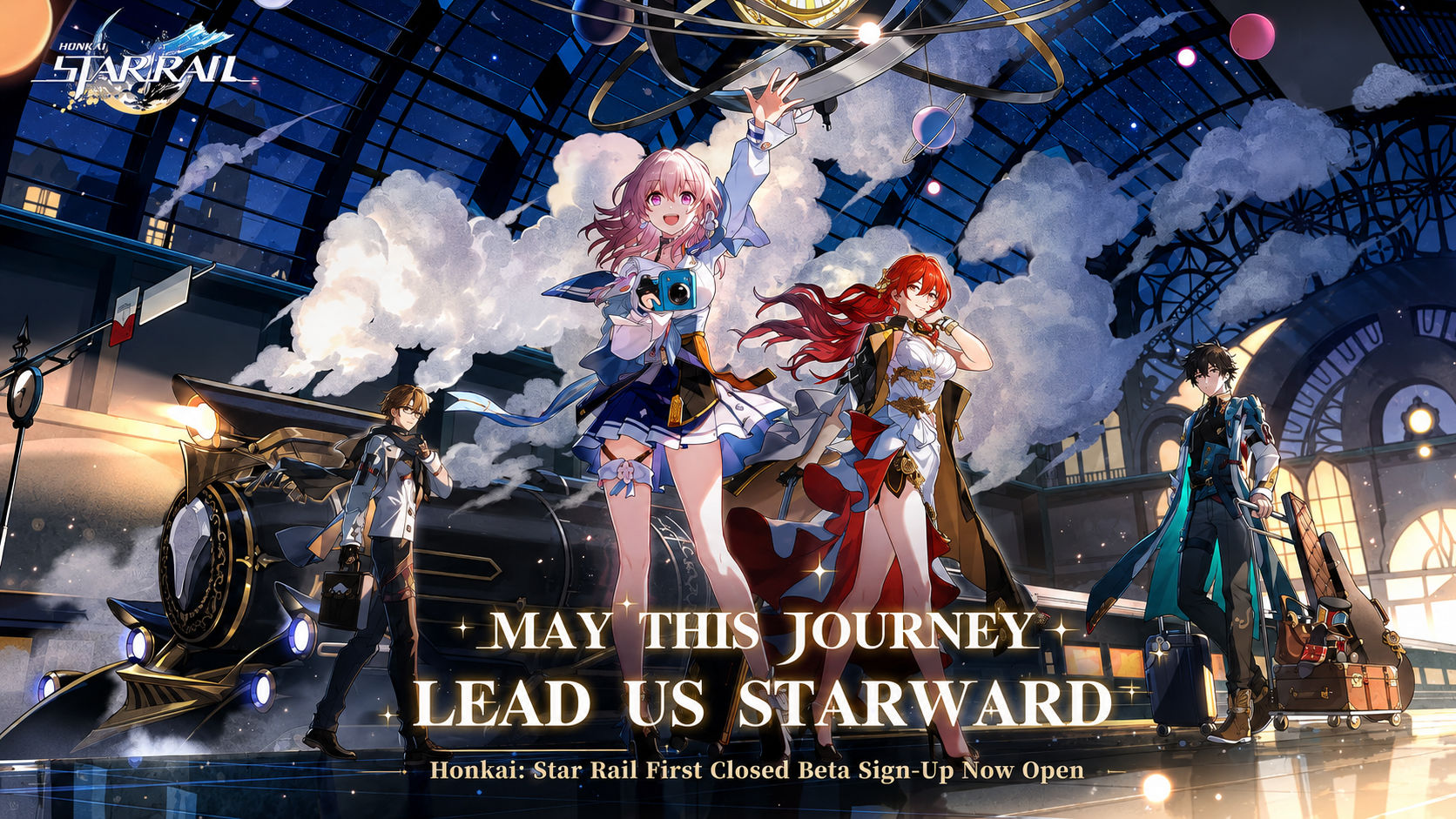 Honkai: Star Rail promotional still from Reveal Trailer — "Next Stop, the Stars!"
