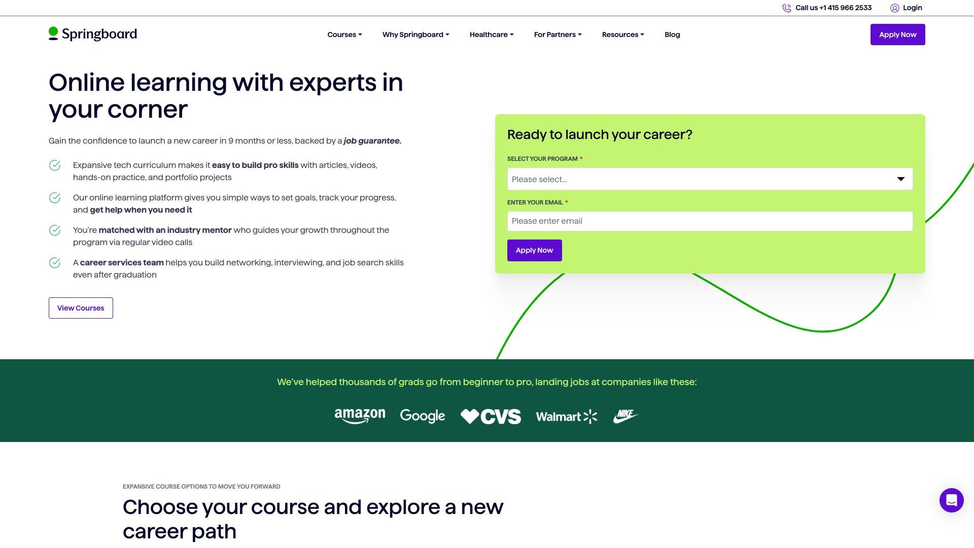 Online Learning with Experts to Launch Your New Career
