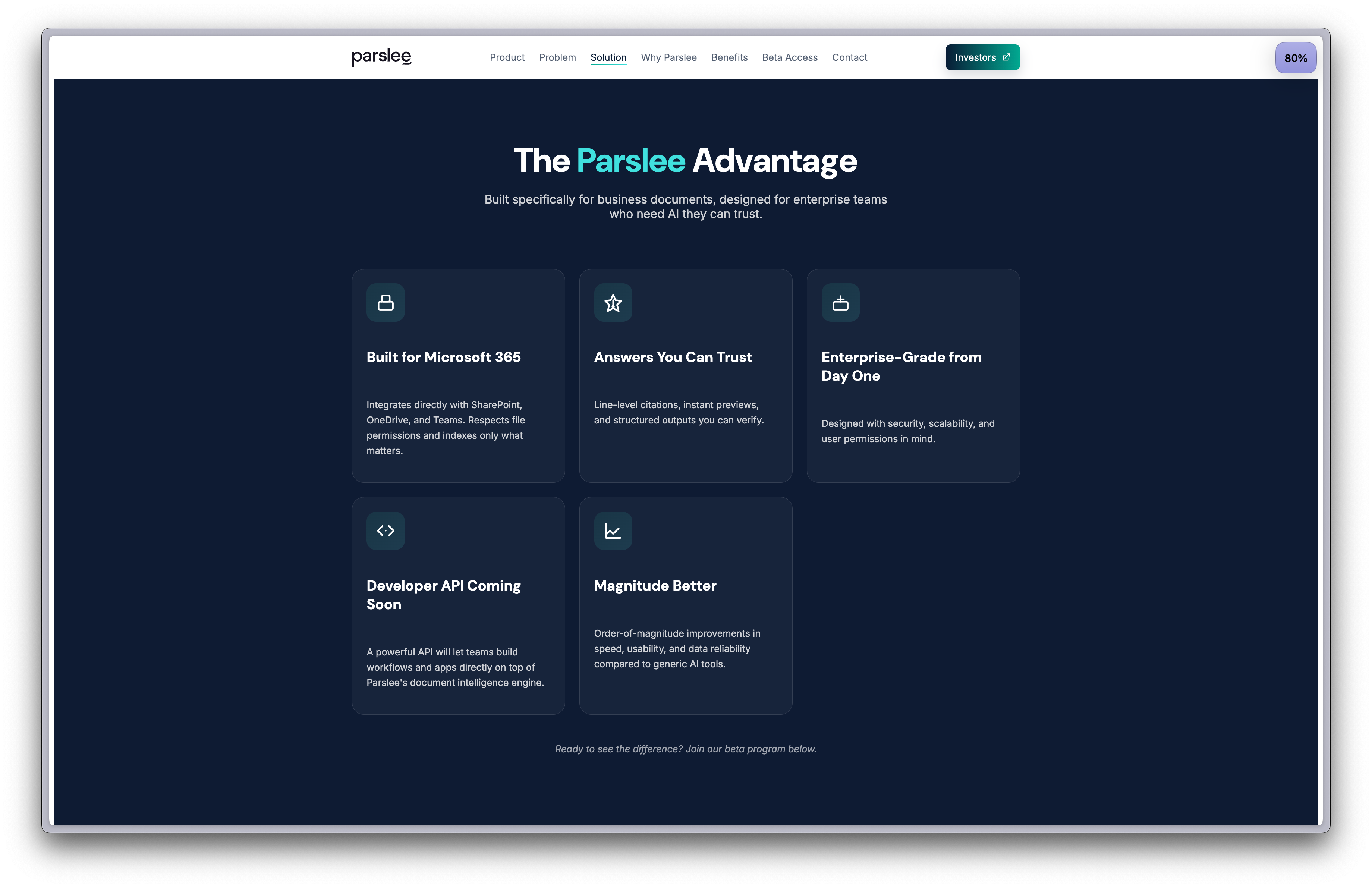 Cilantro Site Screenshot