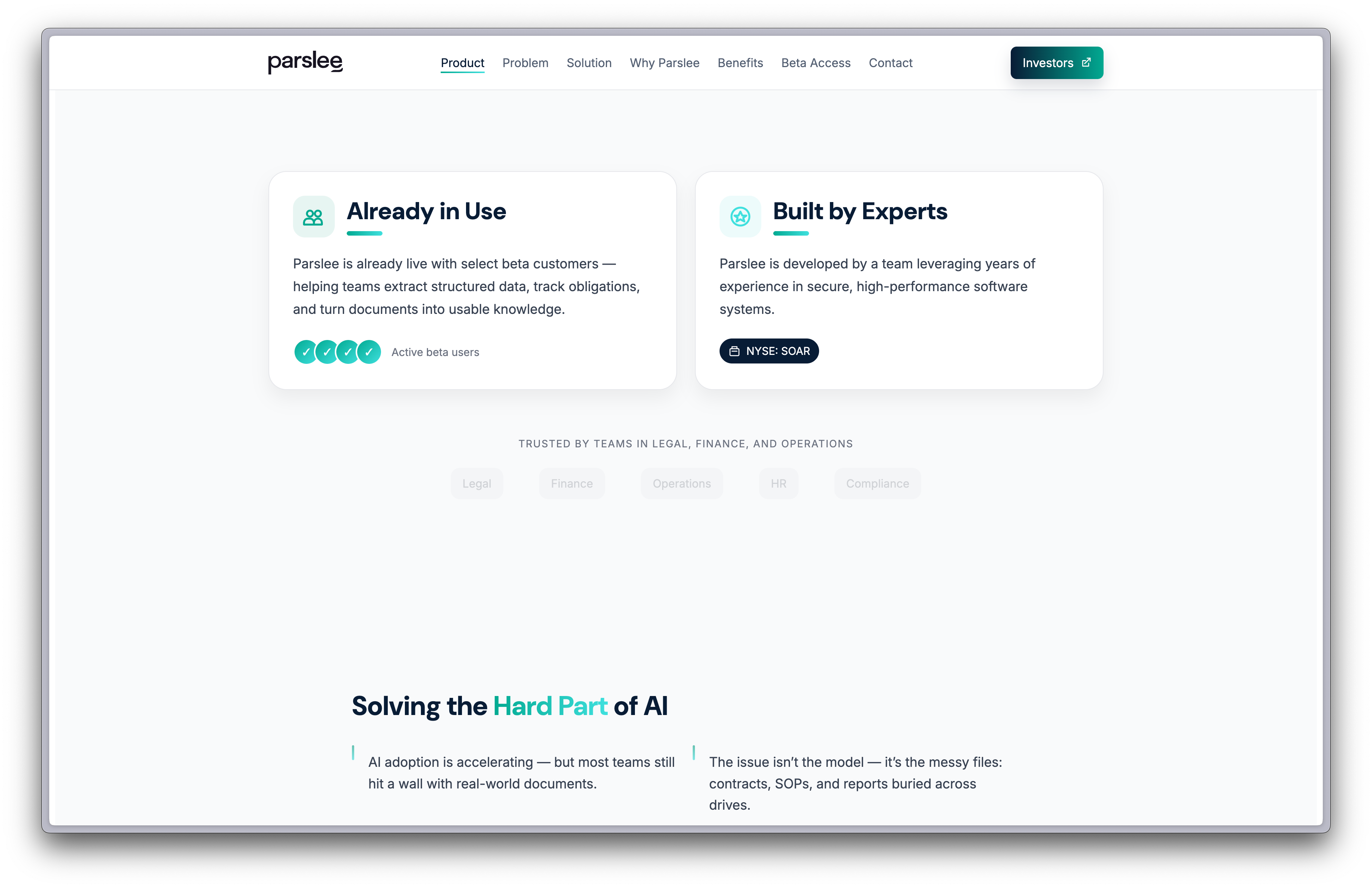 Cilantro Site Screenshot