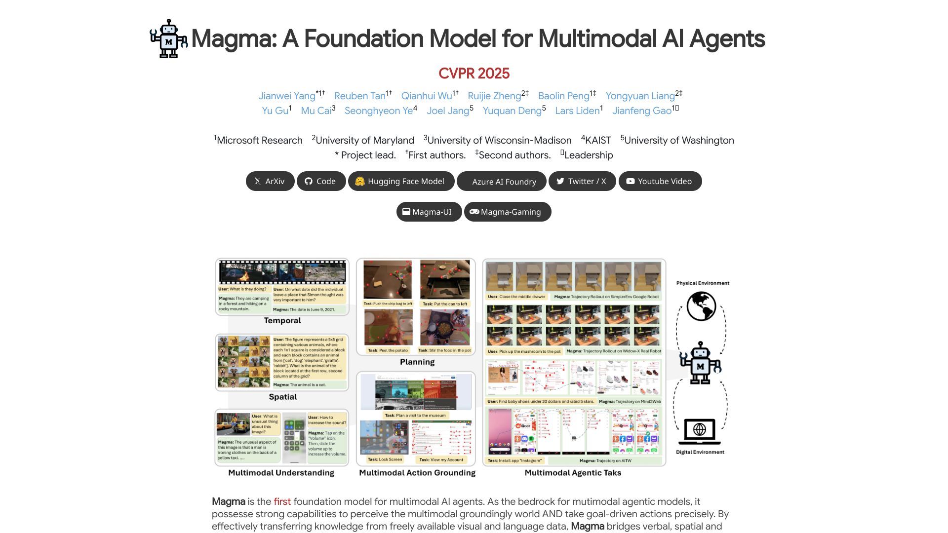 A Foundation Model for Multimodal AI Agents