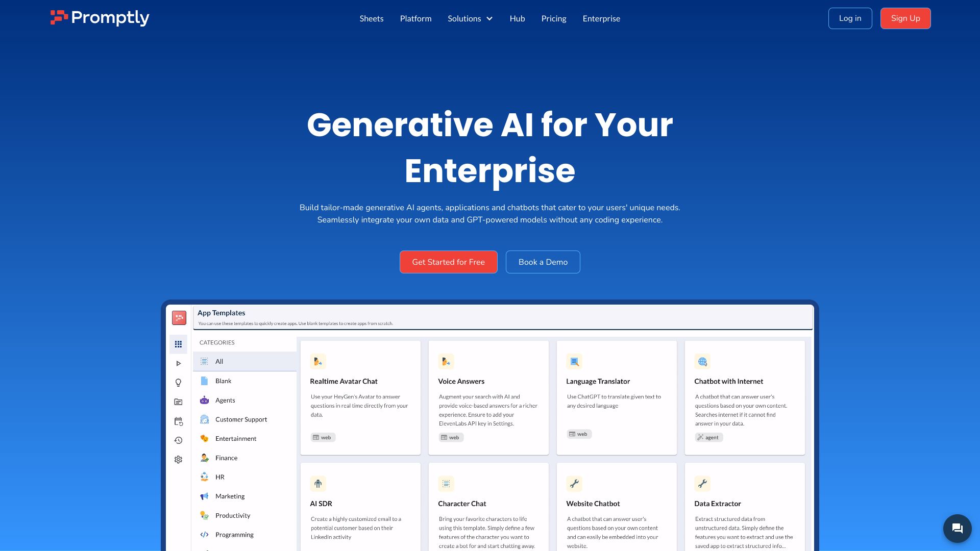 Generative AI for Enterprises | No-code AI App Builder